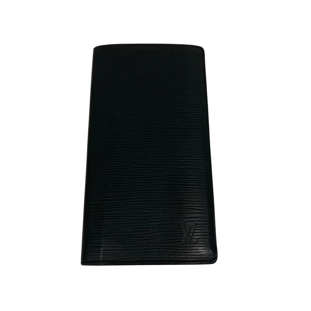 Louis Vuitton Portefeuille Brazza Wallet Leather Black
